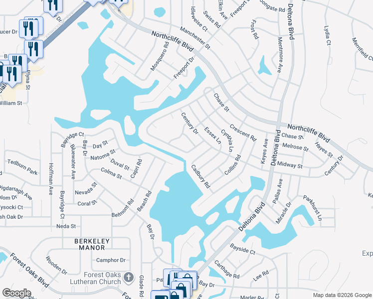 map of restaurants, bars, coffee shops, grocery stores, and more near 4516 Kirkland Avenue in Spring Hill