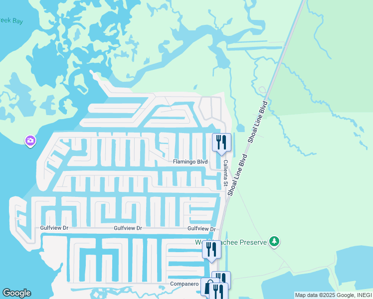 map of restaurants, bars, coffee shops, grocery stores, and more near 4476 Neptune Drive in Hernando Beach