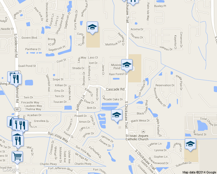 map of restaurants, bars, coffee shops, grocery stores, and more near 4003 Spring Breeze Drive in Orlando