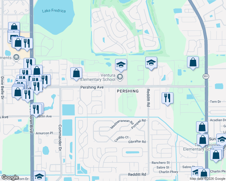 map of restaurants, bars, coffee shops, grocery stores, and more near 3008 Catherine Wheel Court in Orlando