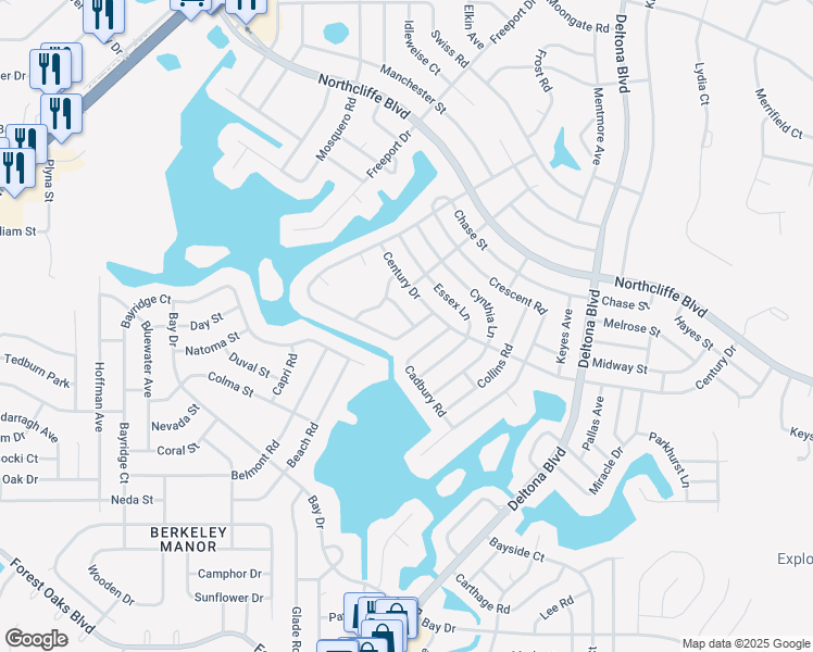 map of restaurants, bars, coffee shops, grocery stores, and more near 9152 Lester Lane in Spring Hill