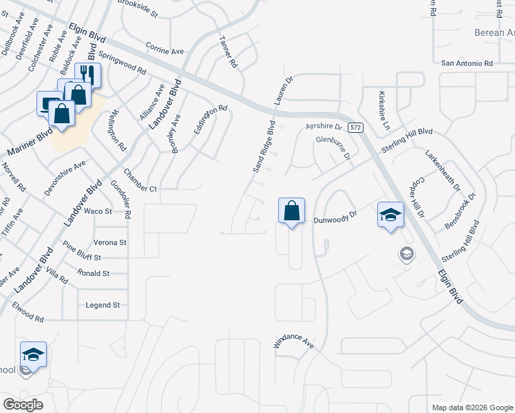 map of restaurants, bars, coffee shops, grocery stores, and more near 4305 High Ridge Avenue in Spring Hill