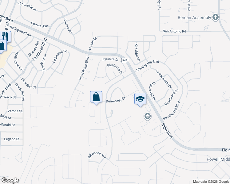 map of restaurants, bars, coffee shops, grocery stores, and more near 13573 Dunwoody Drive in Spring Hill