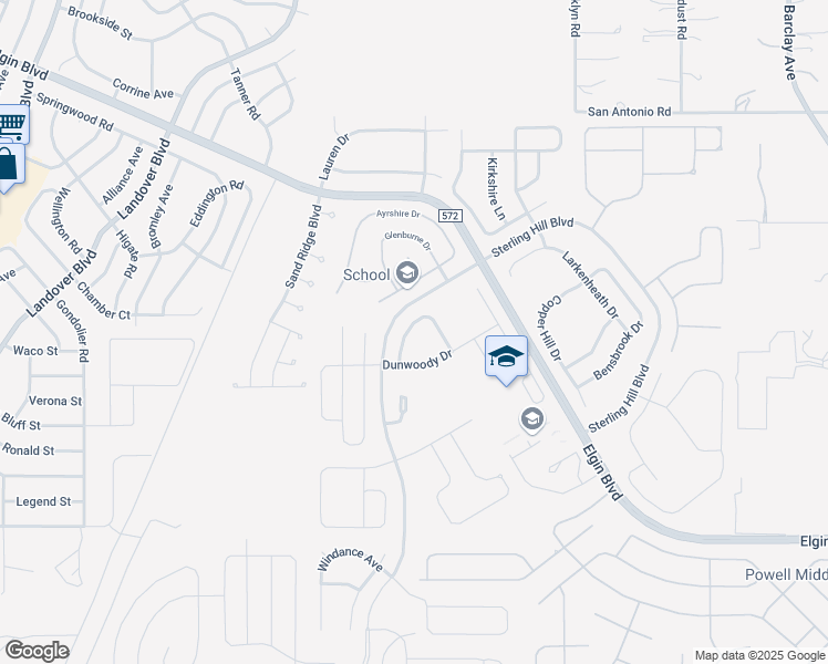 map of restaurants, bars, coffee shops, grocery stores, and more near 4460 Birchfield Loop in Spring Hill