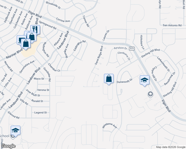map of restaurants, bars, coffee shops, grocery stores, and more near 4305 High Ridge Avenue in Spring Hill