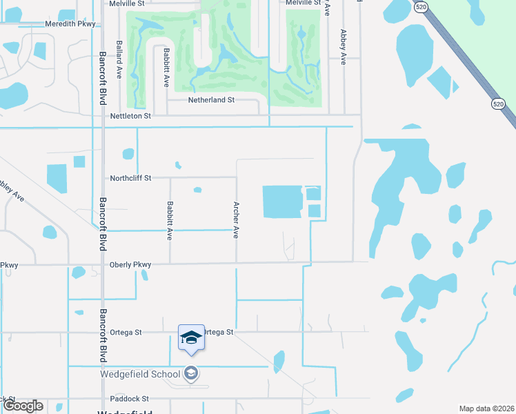 map of restaurants, bars, coffee shops, grocery stores, and more near 3355 Archer Avenue in Orlando