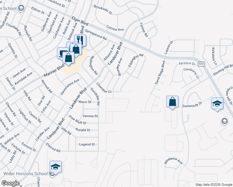 map of restaurants, bars, coffee shops, grocery stores, and more near 4521 Chamber Court in Spring Hill