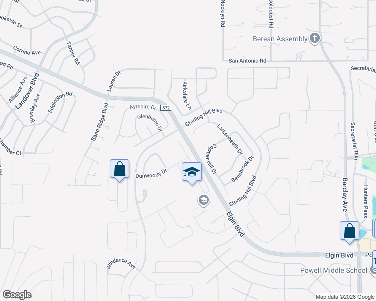 map of restaurants, bars, coffee shops, grocery stores, and more near 4346 Edenrock Place in Spring Hill