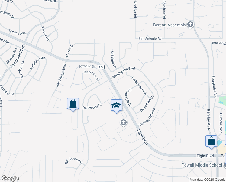 map of restaurants, bars, coffee shops, grocery stores, and more near 4368 Edenrock Place in Spring Hill