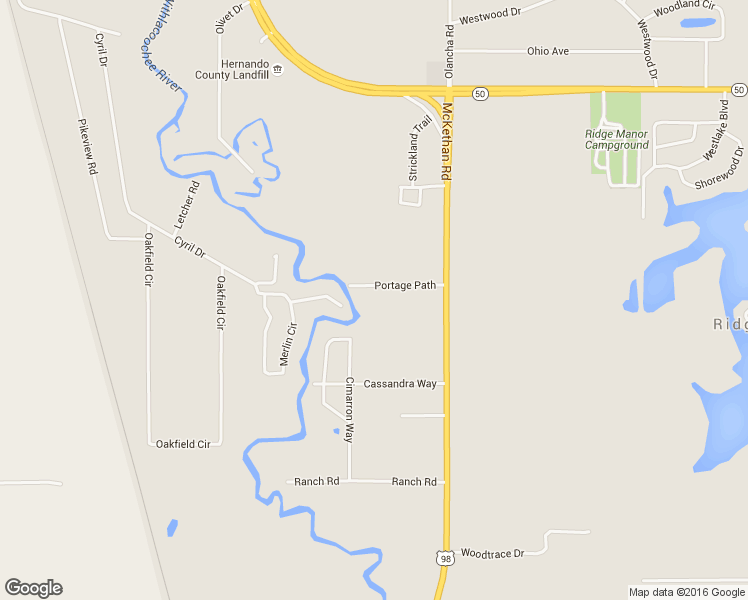 map of restaurants, bars, coffee shops, grocery stores, and more near 33144 Portage Path in Dade City