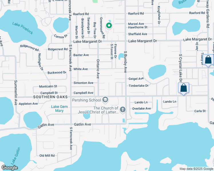 map of restaurants, bars, coffee shops, grocery stores, and more near 3623 Sedgewick Place in Orlando
