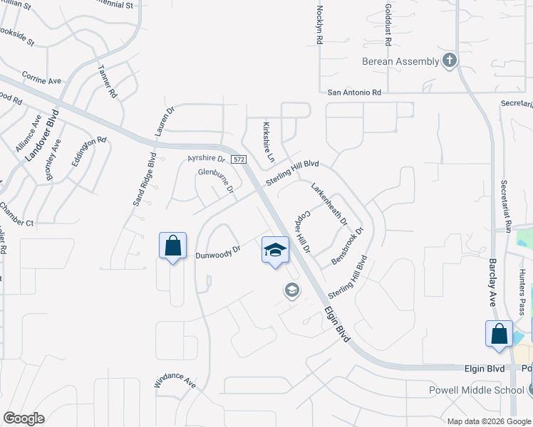 map of restaurants, bars, coffee shops, grocery stores, and more near 4346 Edenrock Place in Spring Hill