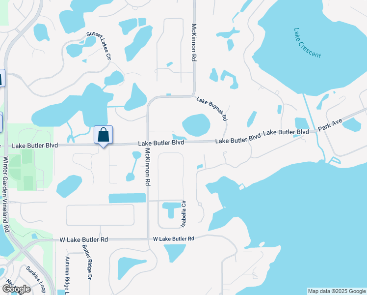 map of restaurants, bars, coffee shops, grocery stores, and more near 4071 Isabella Circle in Windermere