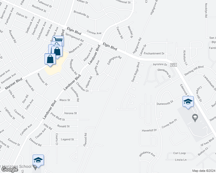 map of restaurants, bars, coffee shops, grocery stores, and more near 4448 Chamber Court in Spring Hill