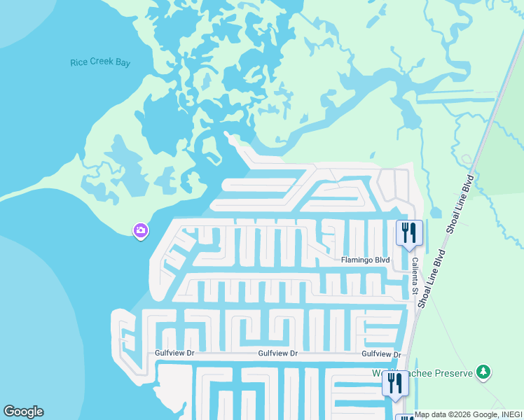 map of restaurants, bars, coffee shops, grocery stores, and more near 3358 Minnow Creek Drive in Hernando Beach