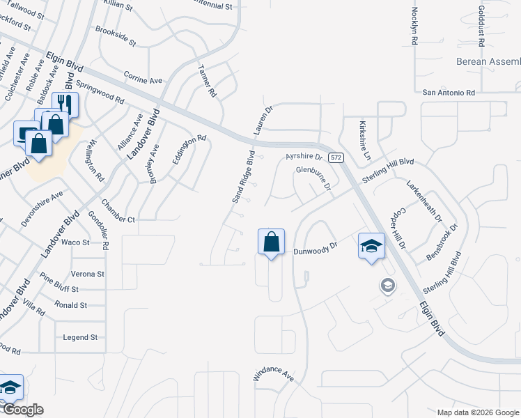 map of restaurants, bars, coffee shops, grocery stores, and more near 4485 Ayrshire Drive in Spring Hill