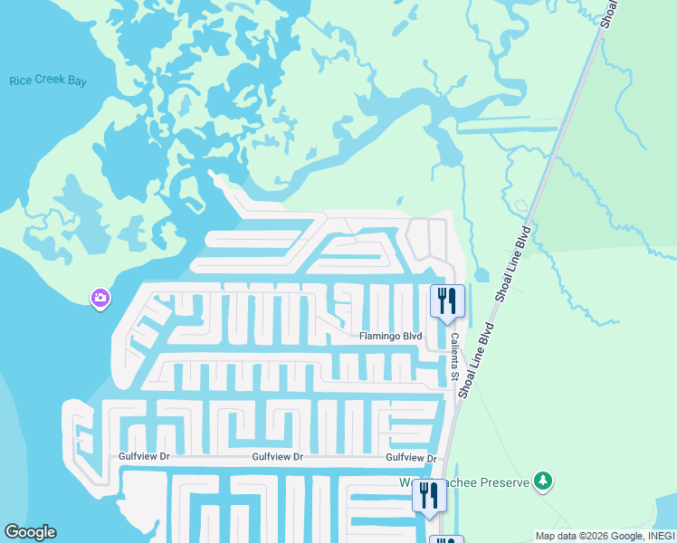 map of restaurants, bars, coffee shops, grocery stores, and more near 4984 Cedarbrook Lane in Hernando Beach