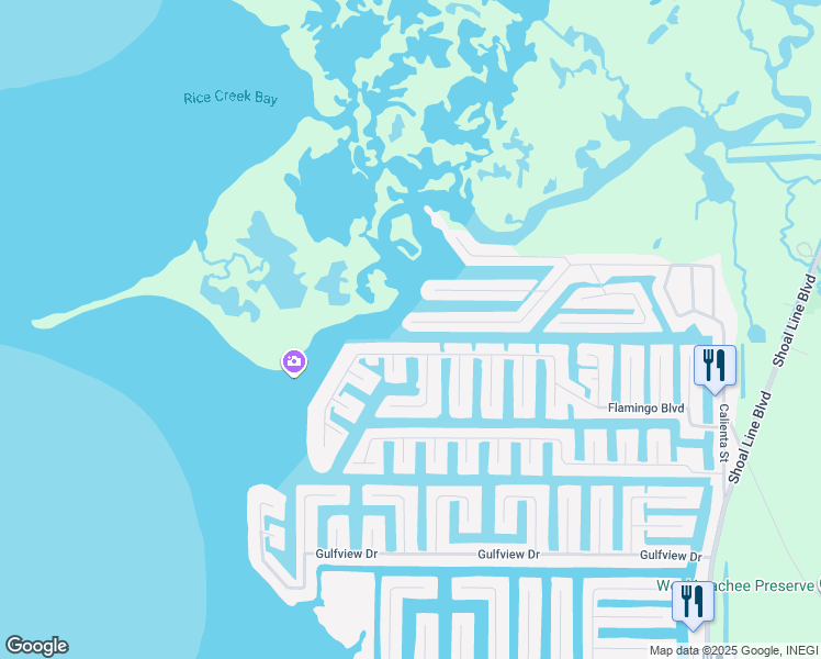 map of restaurants, bars, coffee shops, grocery stores, and more near 3258 Minnow Creek Drive in Hernando Beach
