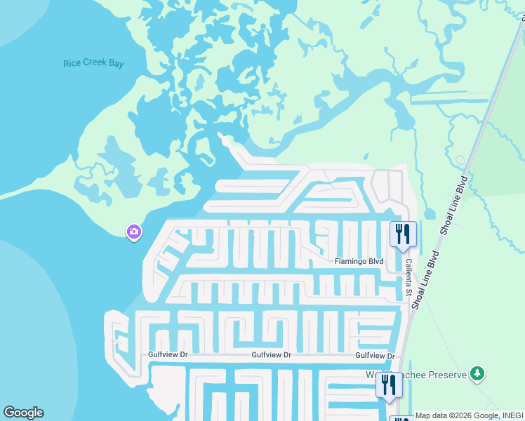 map of restaurants, bars, coffee shops, grocery stores, and more near 3358 Minnow Creek Drive in Hernando Beach