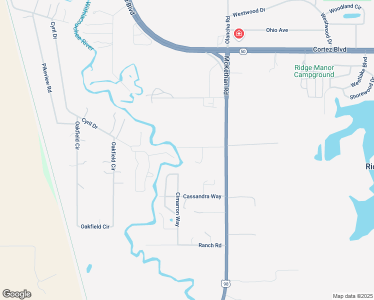 map of restaurants, bars, coffee shops, grocery stores, and more near 33144 Portage Path in Dade City