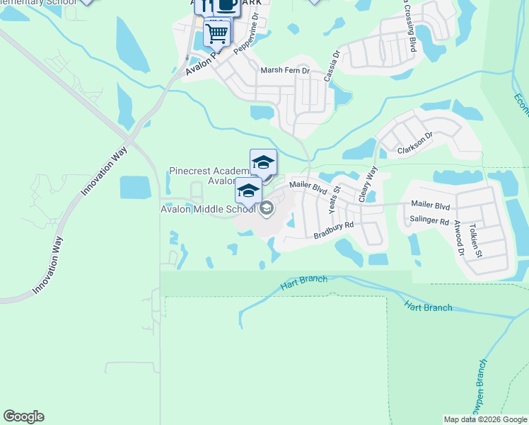 map of restaurants, bars, coffee shops, grocery stores, and more near 100 Mailer Boulevard in Orlando
