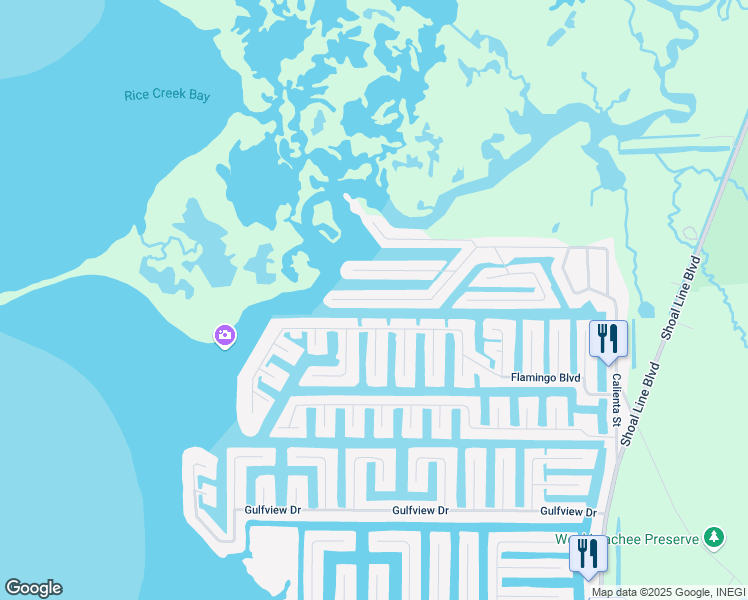 map of restaurants, bars, coffee shops, grocery stores, and more near 3304 Minnow Creek Drive in Hernando Beach