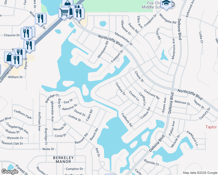 map of restaurants, bars, coffee shops, grocery stores, and more near 4501 Maya Court in Spring Hill