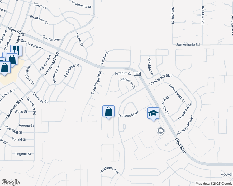 map of restaurants, bars, coffee shops, grocery stores, and more near 13362 Teaberry Lane in Spring Hill
