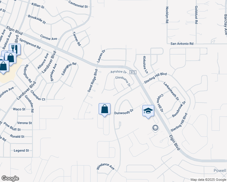 map of restaurants, bars, coffee shops, grocery stores, and more near 13362 Teaberry Lane in Spring Hill