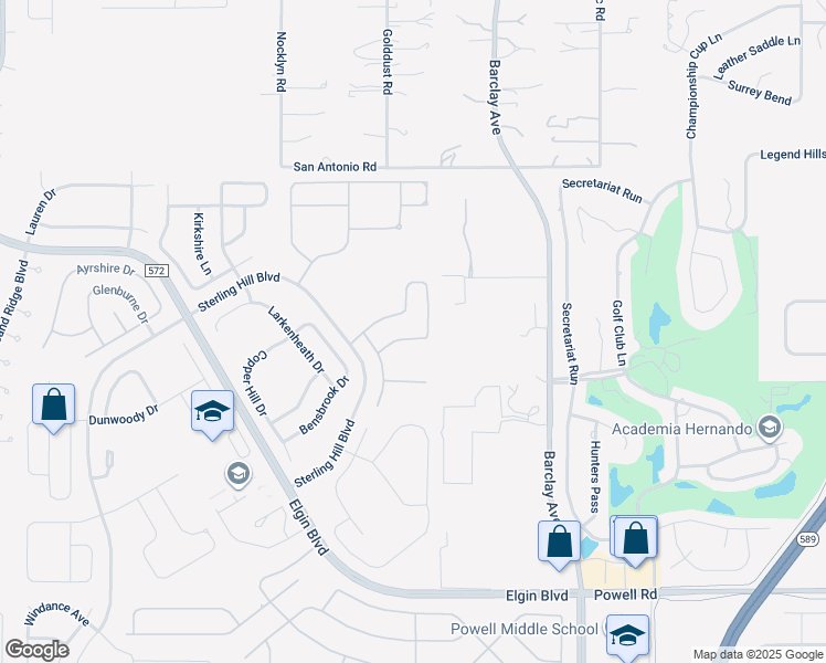 map of restaurants, bars, coffee shops, grocery stores, and more near 14920 Edgemere Drive in Spring Hill