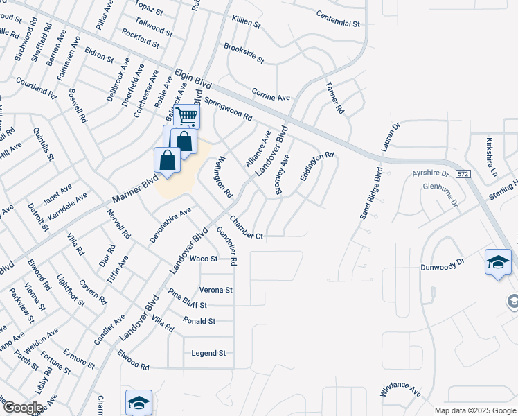 map of restaurants, bars, coffee shops, grocery stores, and more near 4503 Higate Road in Spring Hill