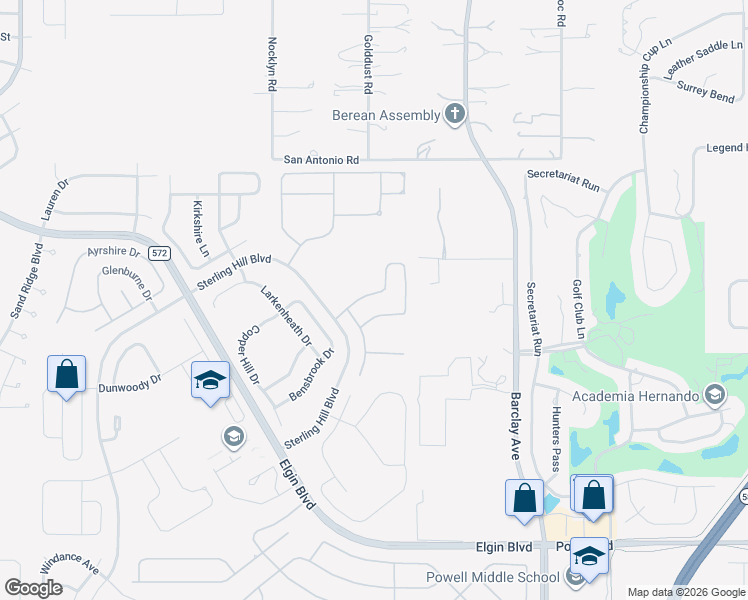 map of restaurants, bars, coffee shops, grocery stores, and more near 14618 Edgemere Drive in Spring Hill