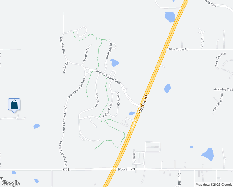 map of restaurants, bars, coffee shops, grocery stores, and more near 4673 Lisette Circle in Brooksville