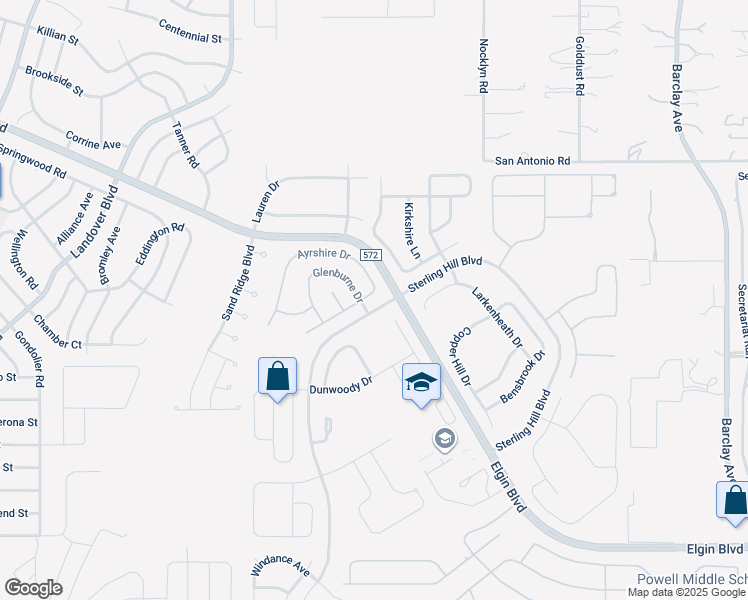 map of restaurants, bars, coffee shops, grocery stores, and more near 4341 Sterling Hill Boulevard in Spring Hill