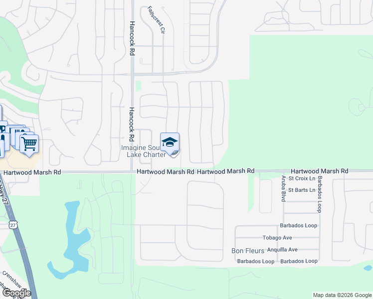 map of restaurants, bars, coffee shops, grocery stores, and more near 4200 Longbow Drive in Clermont