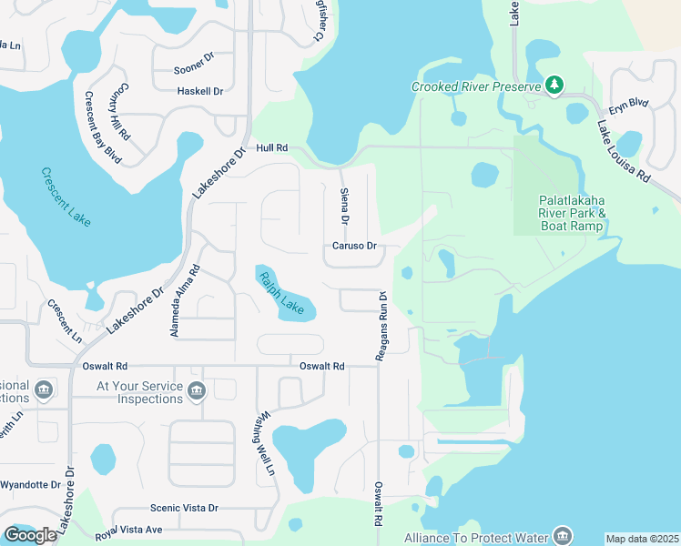 map of restaurants, bars, coffee shops, grocery stores, and more near 10649 Crescendo Loop in Clermont