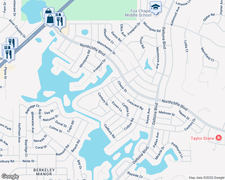 map of restaurants, bars, coffee shops, grocery stores, and more near 5029 Geranium Avenue in Spring Hill