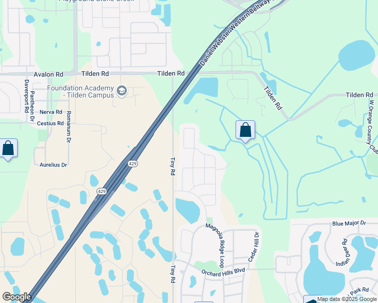 map of restaurants, bars, coffee shops, grocery stores, and more near 14012 Peach Orchard Way in Winter Garden