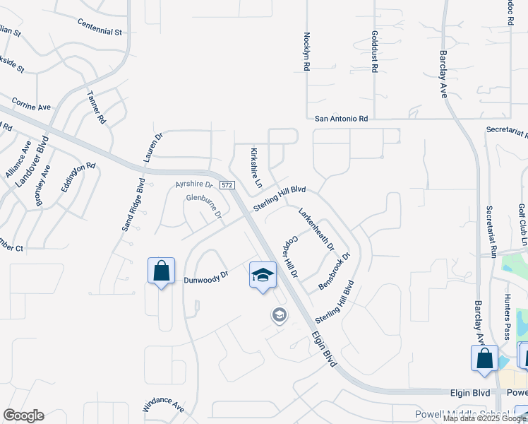 map of restaurants, bars, coffee shops, grocery stores, and more near 4930 Larkenheath Drive in Spring Hill