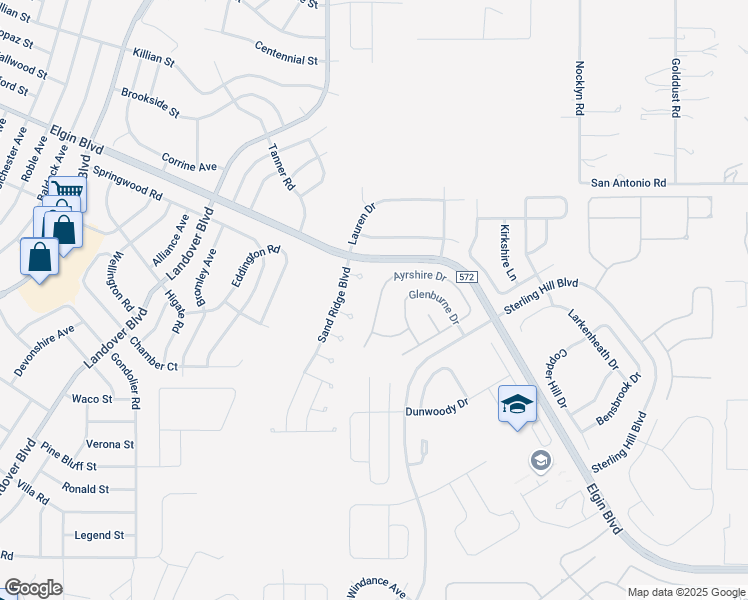 map of restaurants, bars, coffee shops, grocery stores, and more near 4737 Ayrshire Drive in Spring Hill