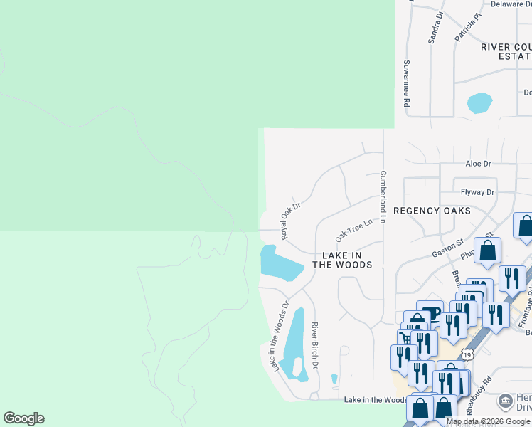 map of restaurants, bars, coffee shops, grocery stores, and more near 6483 Laurel Oak Drive in Spring Hill