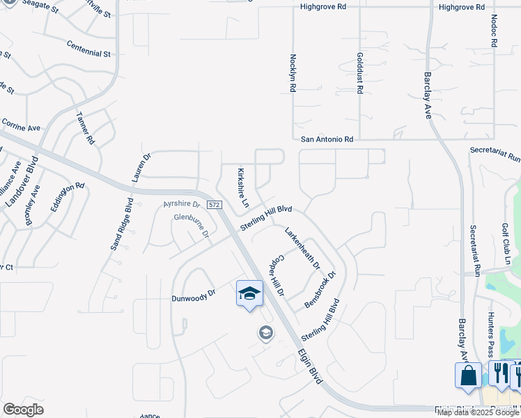 map of restaurants, bars, coffee shops, grocery stores, and more near 5037 Greystone Drive in Spring Hill