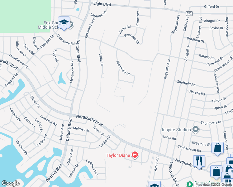 map of restaurants, bars, coffee shops, grocery stores, and more near 10118 Sunburst Court in Spring Hill