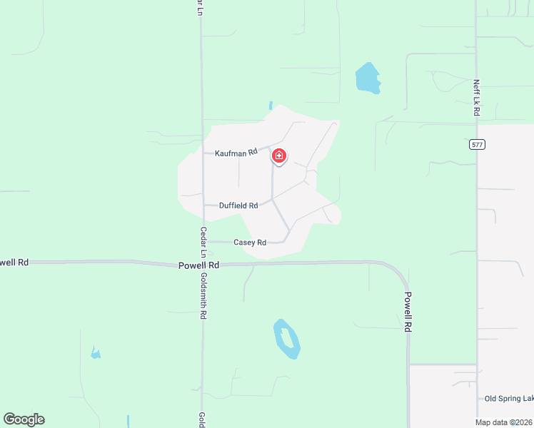 map of restaurants, bars, coffee shops, grocery stores, and more near 24300 Duffield Road in Brooksville