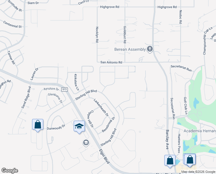 map of restaurants, bars, coffee shops, grocery stores, and more near 4884 Brightstone Place in Spring Hill