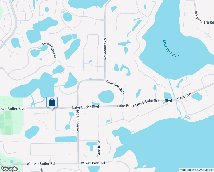 map of restaurants, bars, coffee shops, grocery stores, and more near 3606 Lake Buynak Road in Windermere