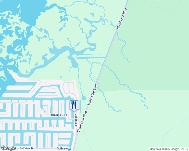 map of restaurants, bars, coffee shops, grocery stores, and more near 5127 Shoal Line Boulevard in Hernando Beach