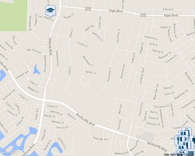 map of restaurants, bars, coffee shops, grocery stores, and more near 5088 Merrifield Court in Spring Hill