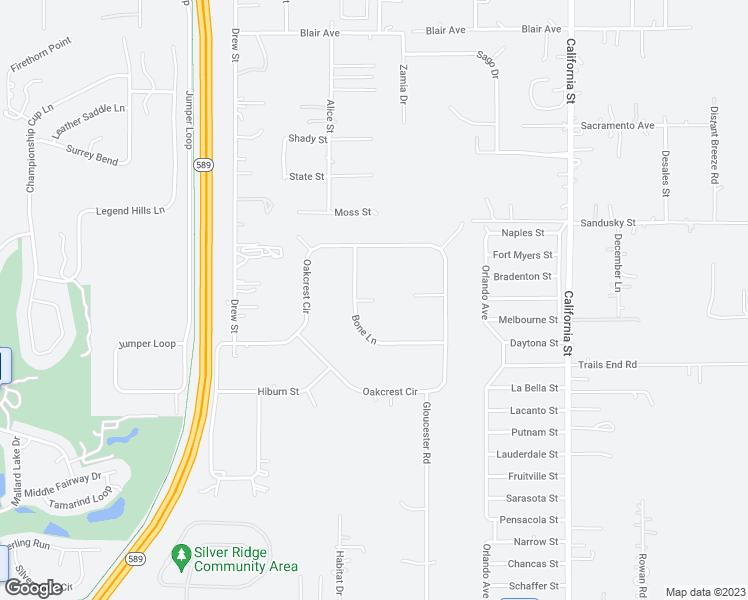 map of restaurants, bars, coffee shops, grocery stores, and more near Vanessa Lane in Spring Hill