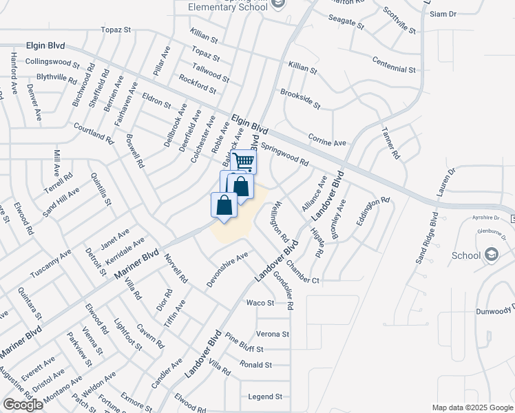 map of restaurants, bars, coffee shops, grocery stores, and more near 5105 Chamber Court in Spring Hill